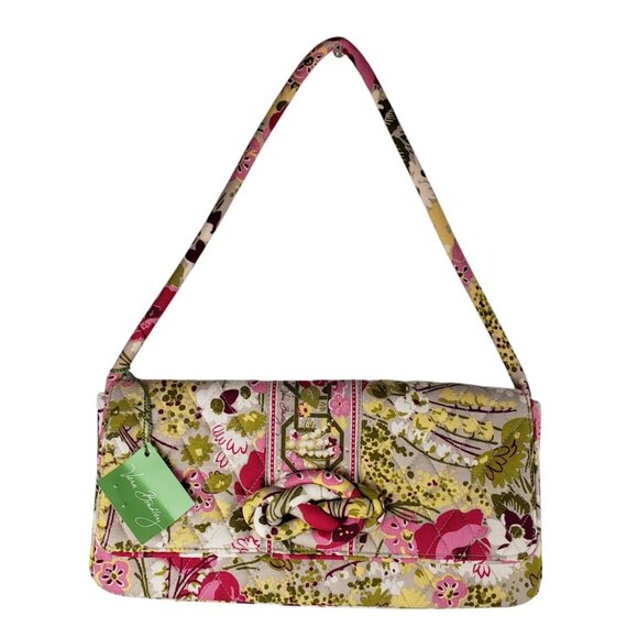 Vera Bradley Purse Make Me Blush Knot Jut a Clutch Handbag Quilted Cotton - Picture 1 of 9
